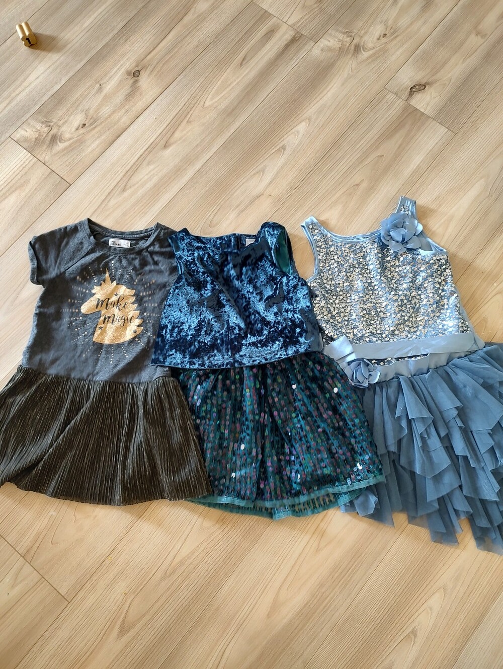 Girls Blue Sparkle Tulle Party Dresses
